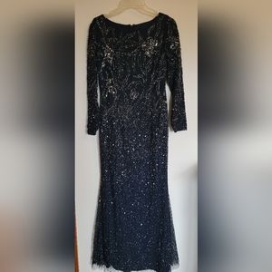 Andrianna Papell navy blue size 10 beaded dress